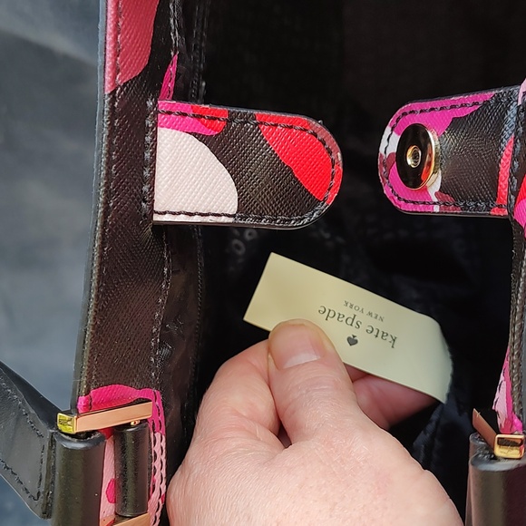 Kate Spade Grant Street Juno grainy vinyl leather trim mini tote. - Picture 12 of 15